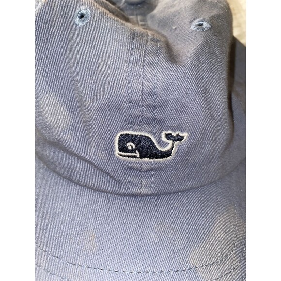 Vineyard Vines Slate Blue Whale Logo Preppy Hat Ball Cap Adult Adjustable - Picture 2 of 6